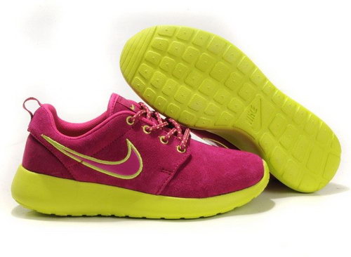Nike Wmns Roshe Running Shoes Wool Skin Comfort Casual Wine Rose Sale